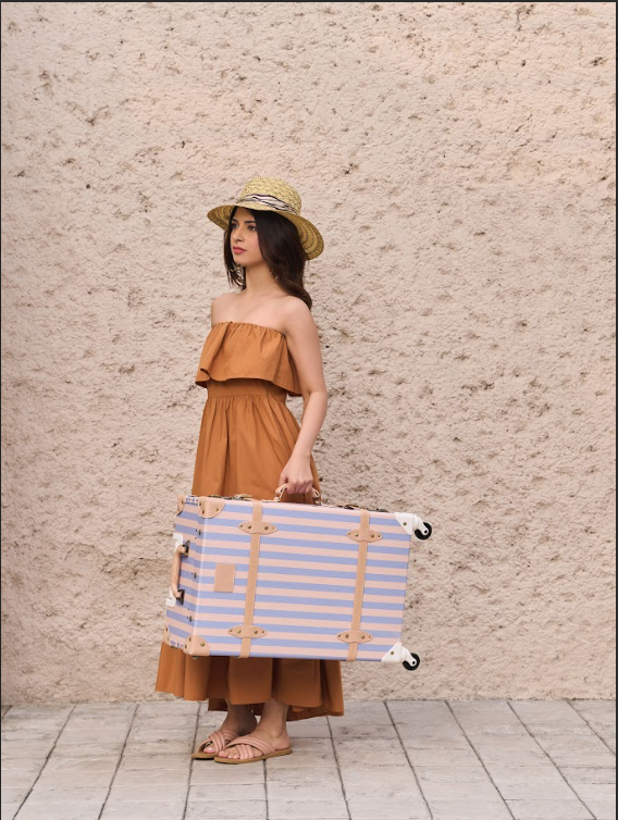 Pink & Blue Check-in Medium