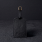 premium leather luggage tag with minimal design travel accessory