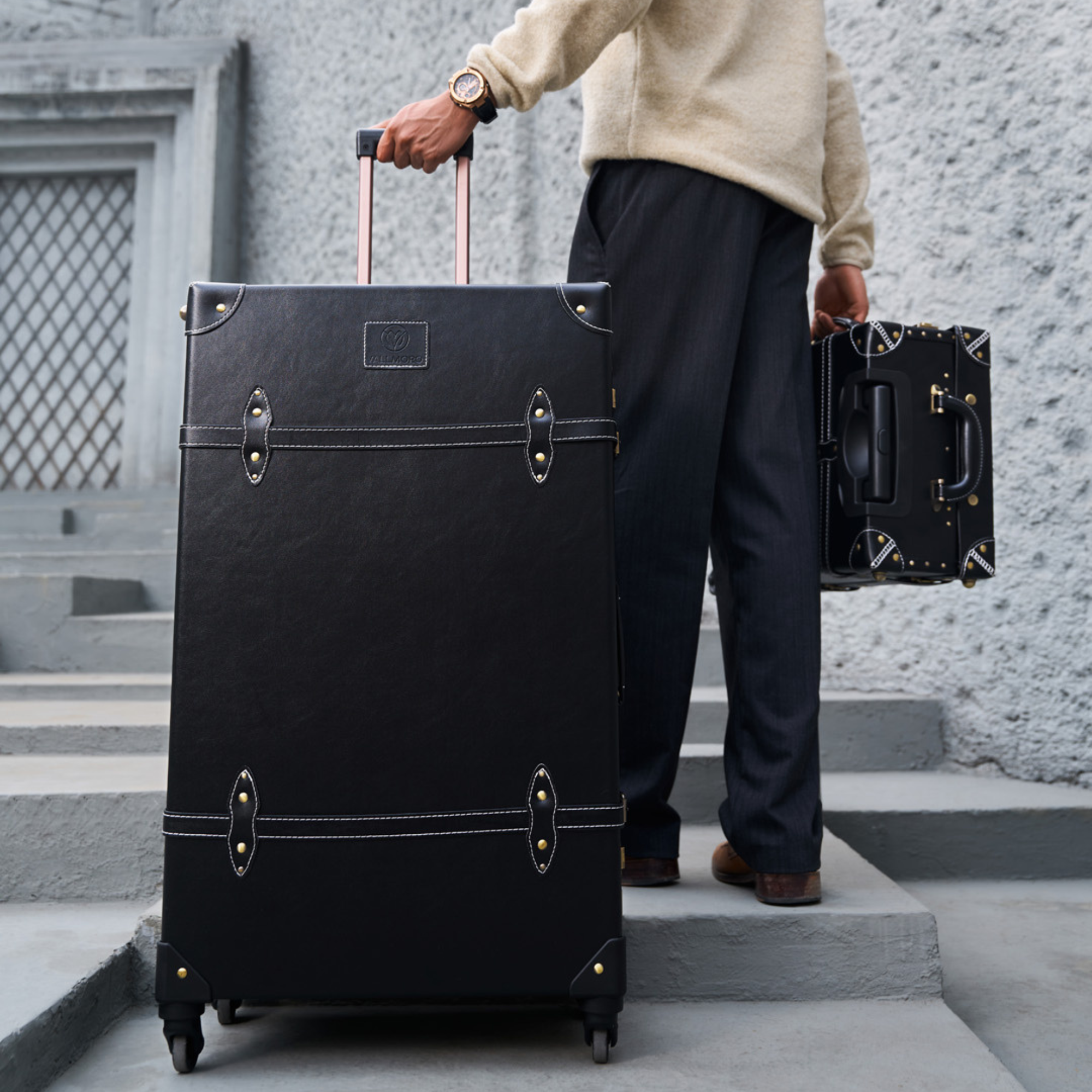 large check in hard shell luggage 28 inch long travel suitcase, premium and handcrafted