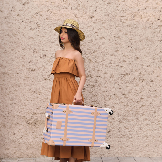 Pink & Blue Check-in Medium