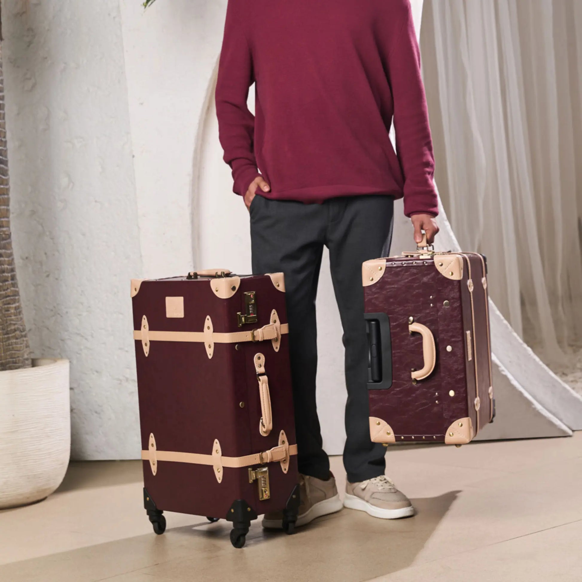 medium check in hard shell luggage 24 inch premium travel design