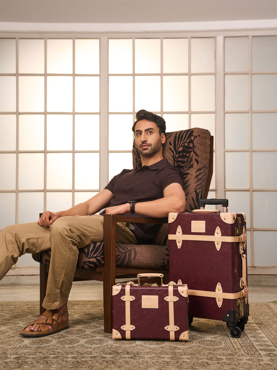 hard shell luggage set of 2 modern travel suitcase collection