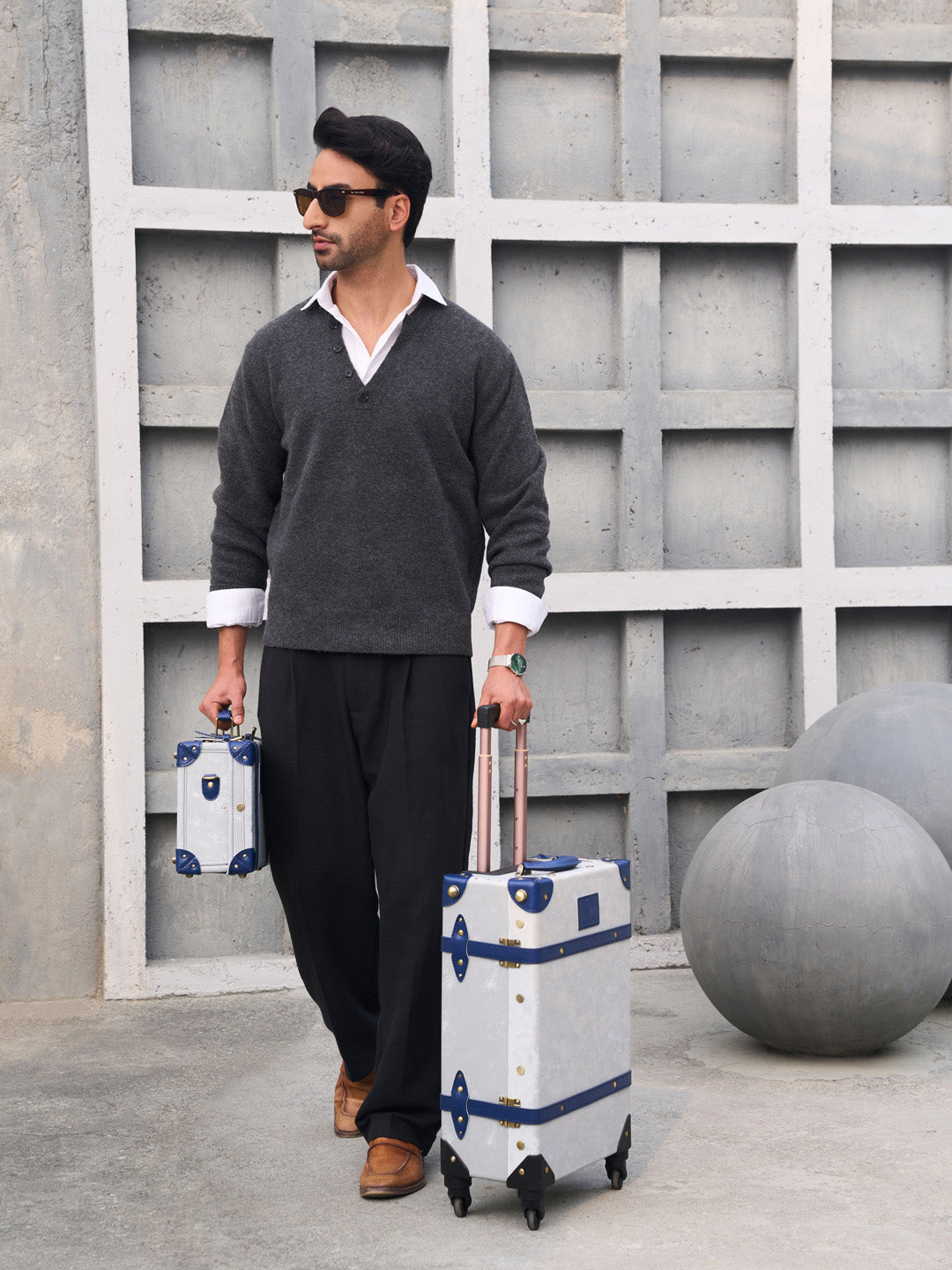 premium hard shell luggage set of 2 travel suitcase combination
