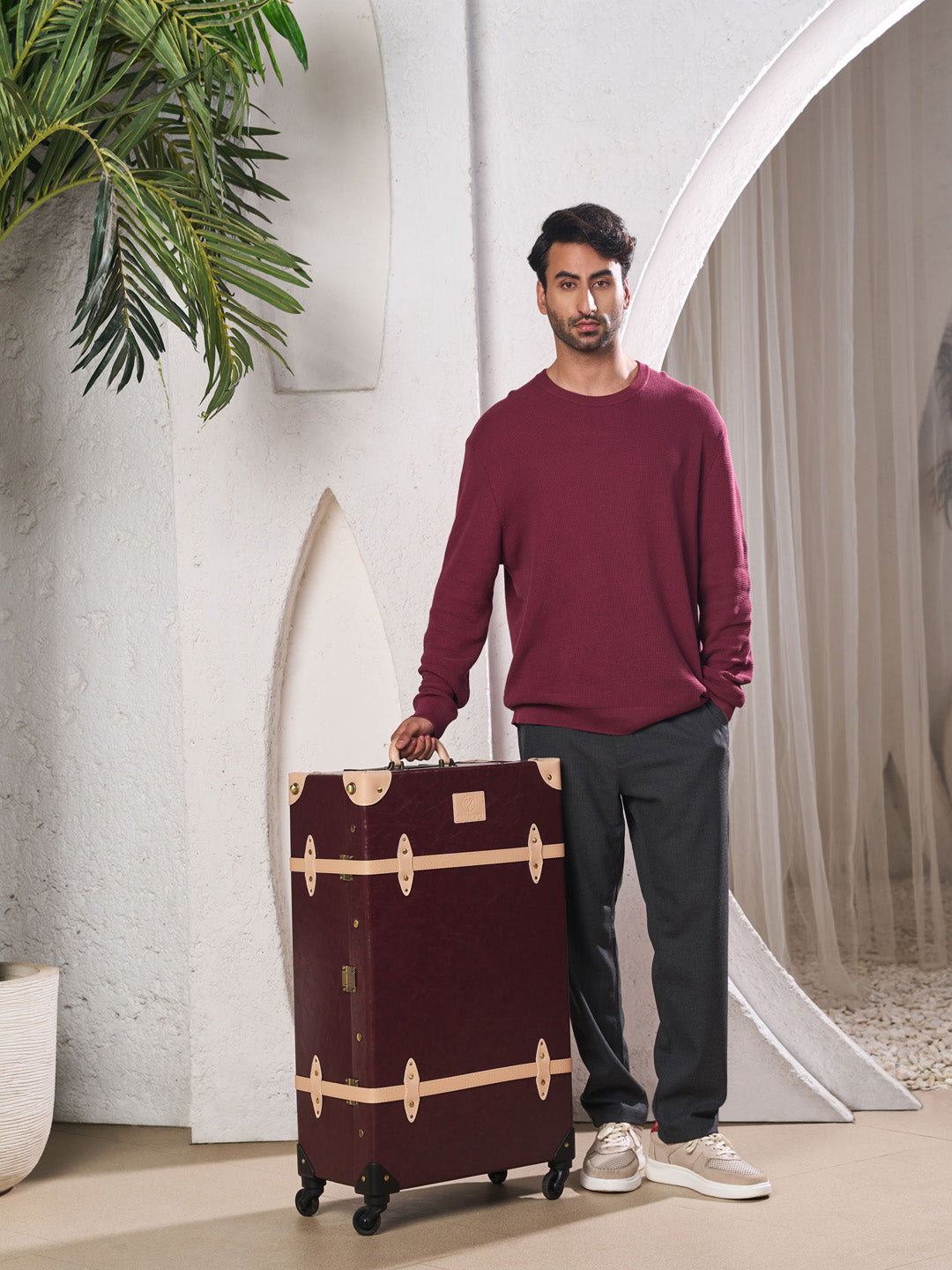 medium check in hard shell luggage 24 inch long travel suitcase