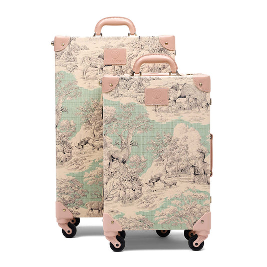 premium hard shell luggage set of 2 travel suitcase combination