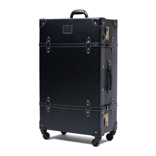 28"large hard shell luggage side view durable long travel structured build