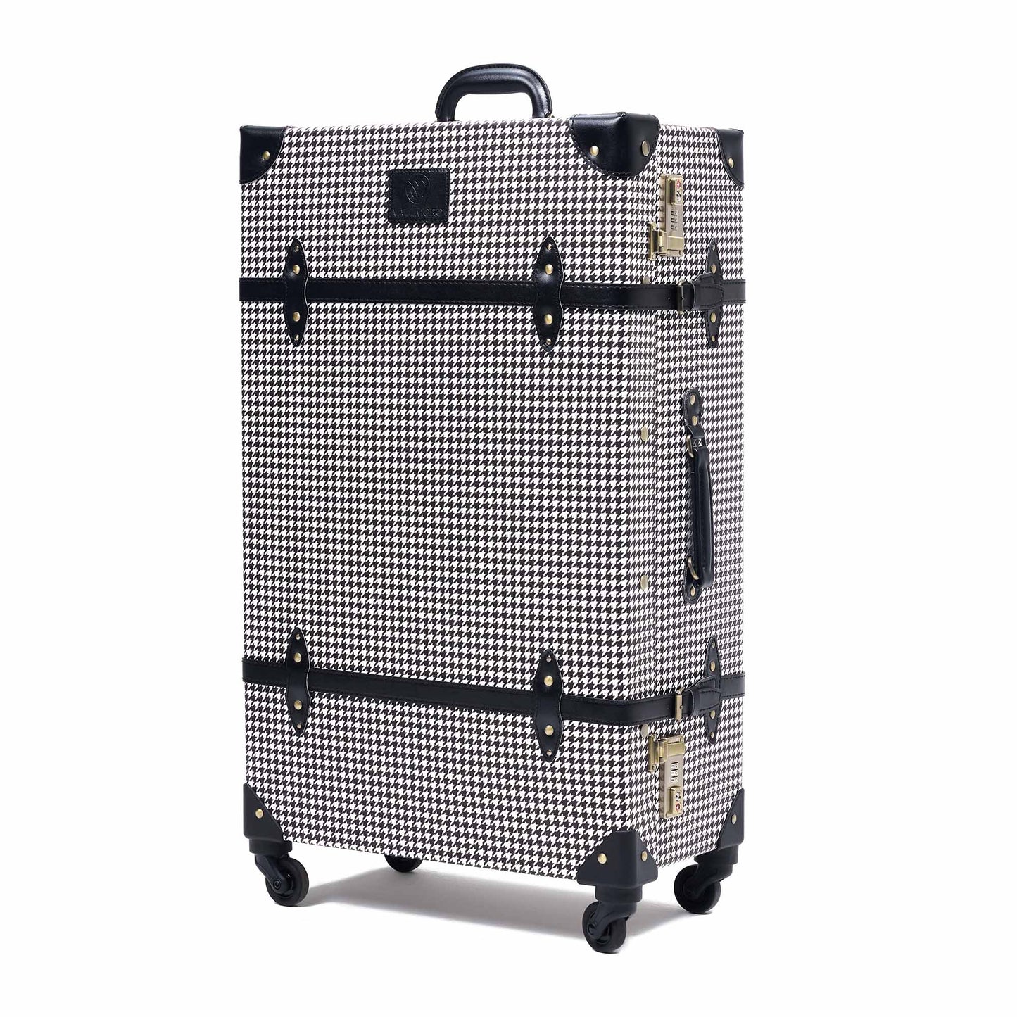 28"large hard shell luggage side view durable long travel structured build