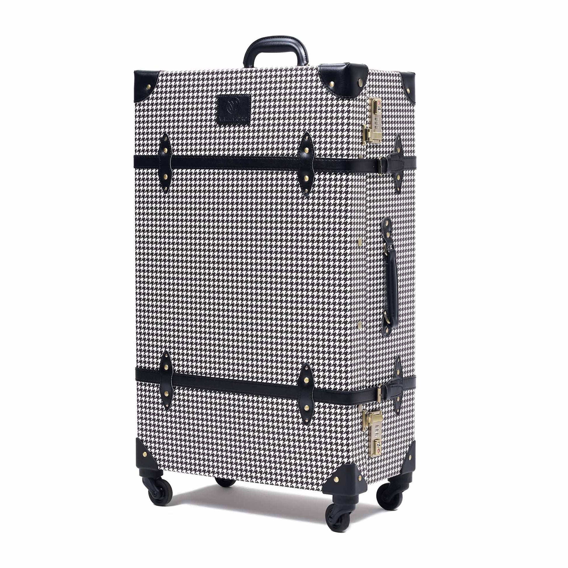 28"large hard shell luggage side view durable long travel structured build