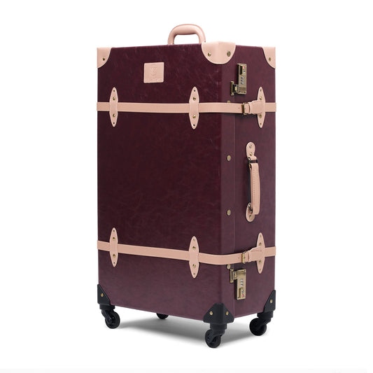 28" large hard shell luggage side view durable long travel structured build