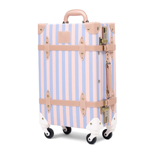 20 inch carry on hard shell luggage side view durable structured build
