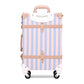 20'' carry on hard shell luggage with vegan leather exterior finish detail