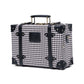 compact 13 inch hard shell luggage trunk side profile structured build