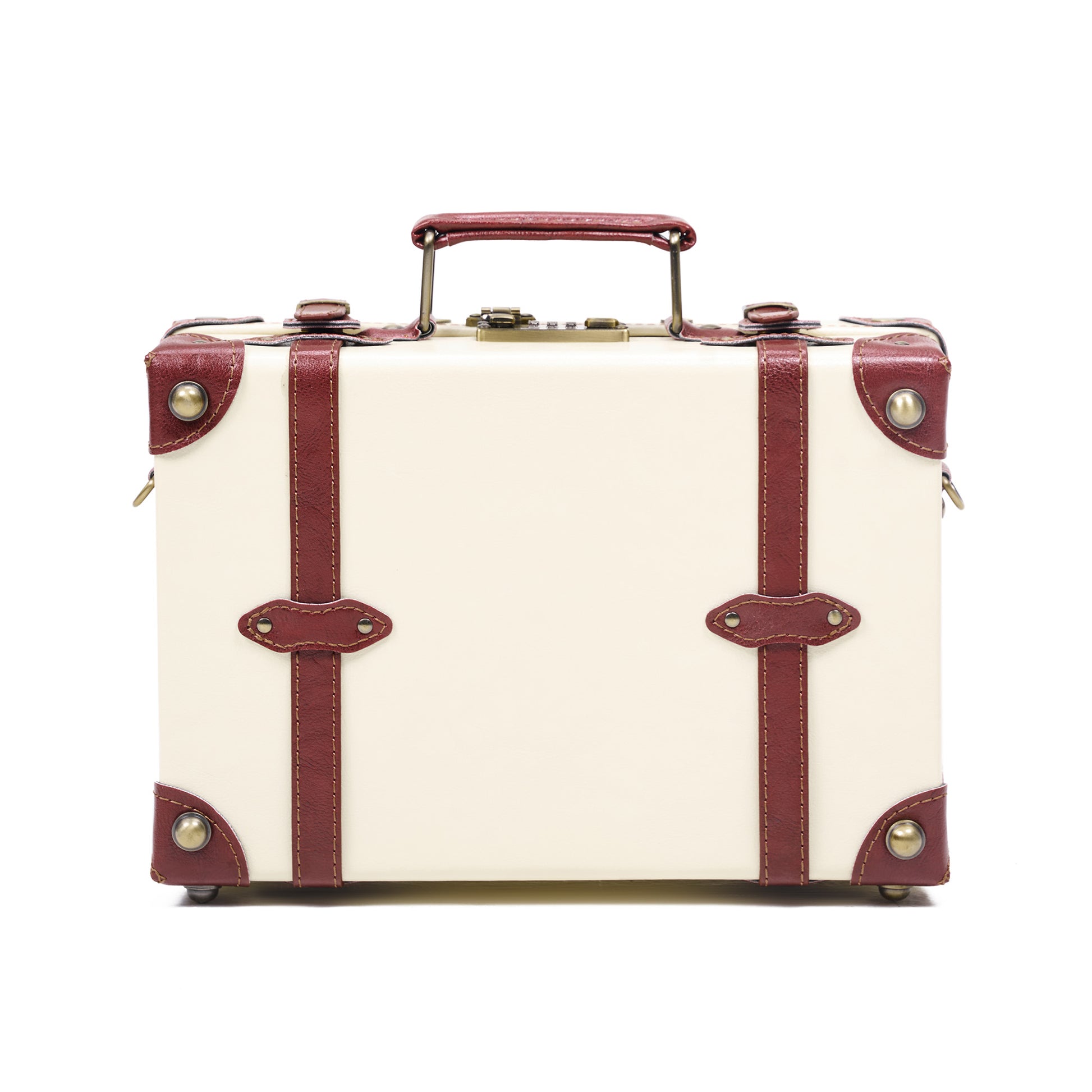 small hard shell luggage trunk 13 inch minimalist structured design