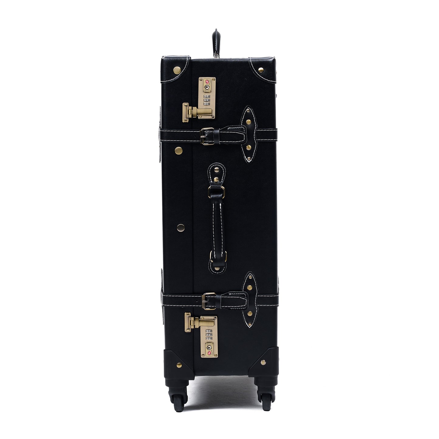 medium 24 inch hard shell luggage side profile durable travel build