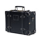 compact 13 inch hard shell luggage trunk side profile structured build