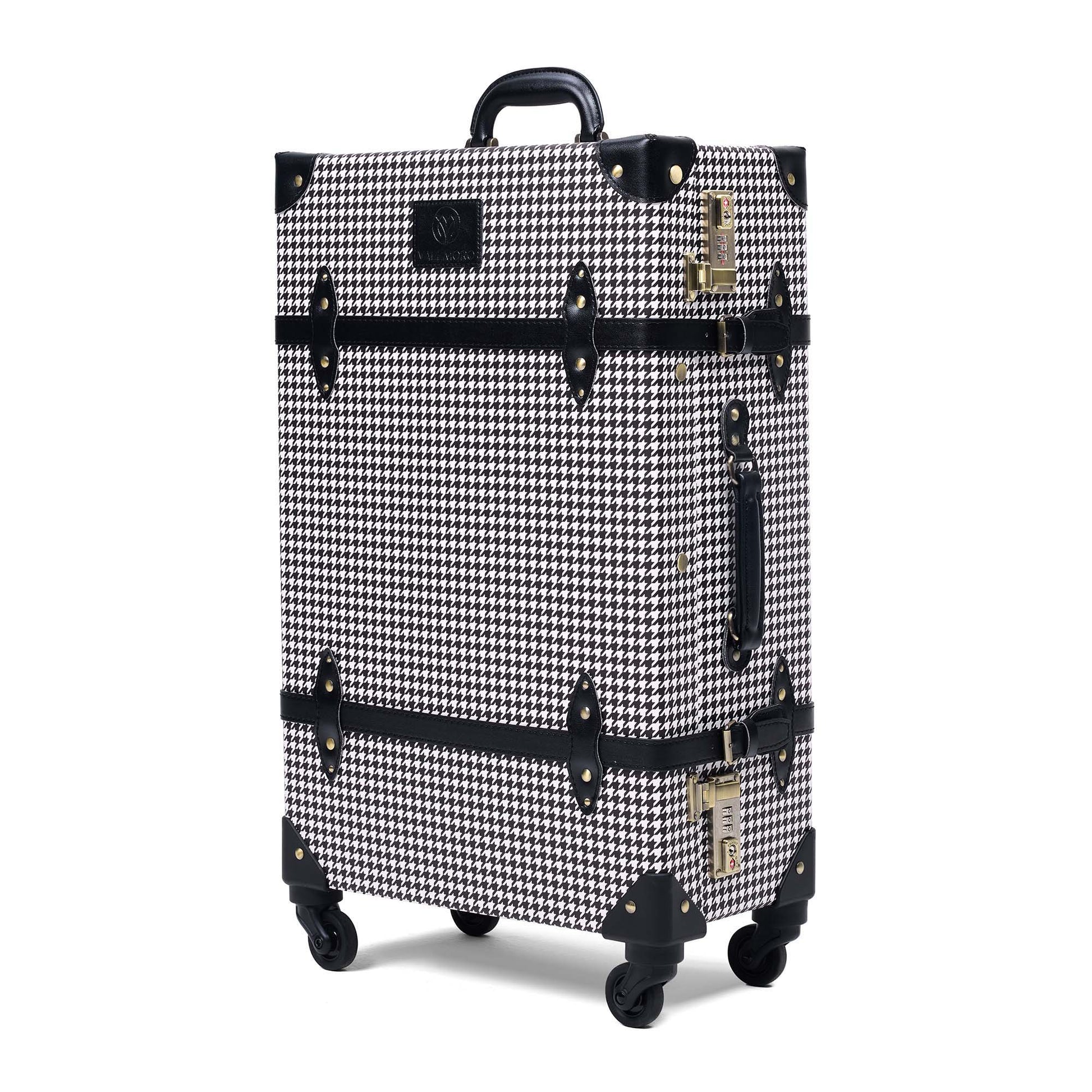 24 inch hard shell luggage trunk medium size structured design