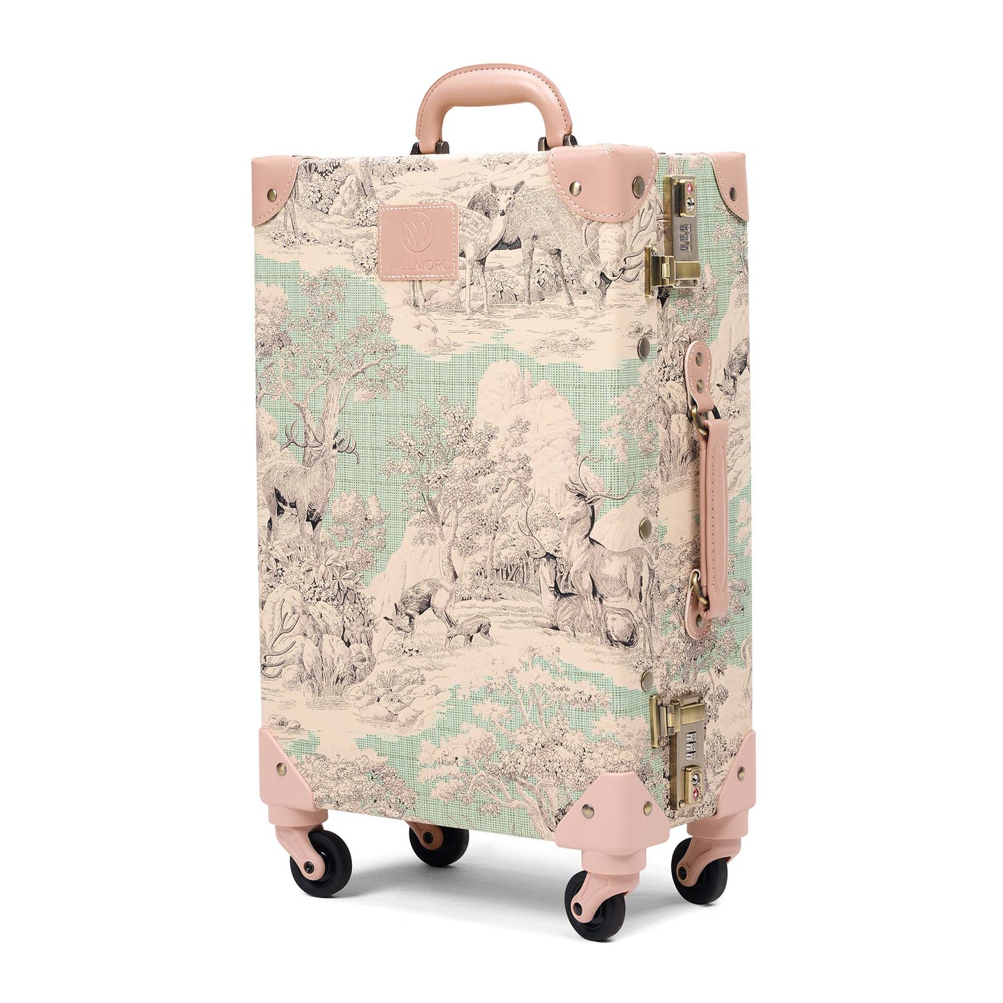 20 inch carry on hard shell luggage side view durable structured build
