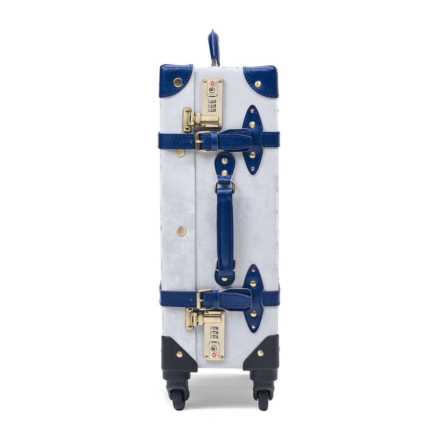 20 inch carry on hard shell luggage side view, premium structured build