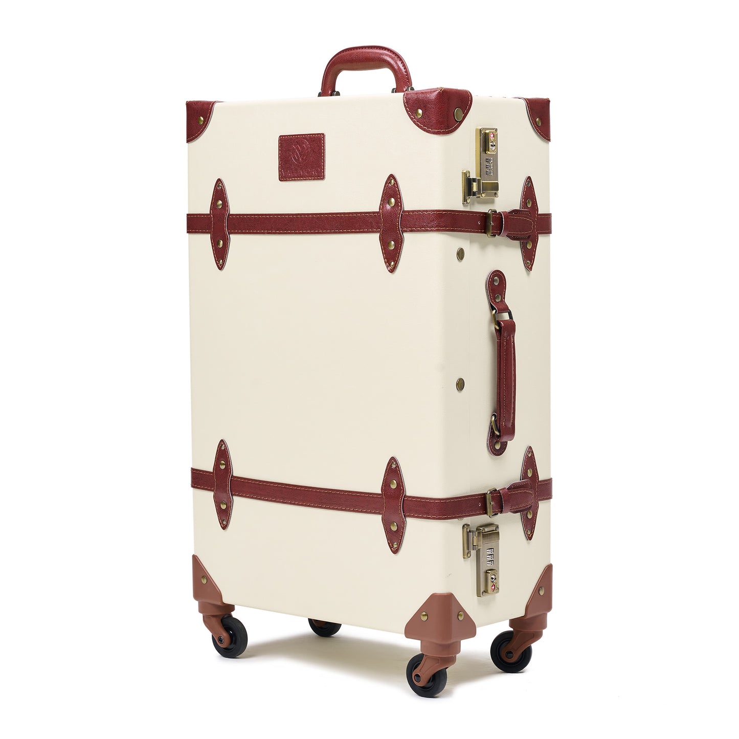 medium 24 inch hard shell luggage side profile durable travel build