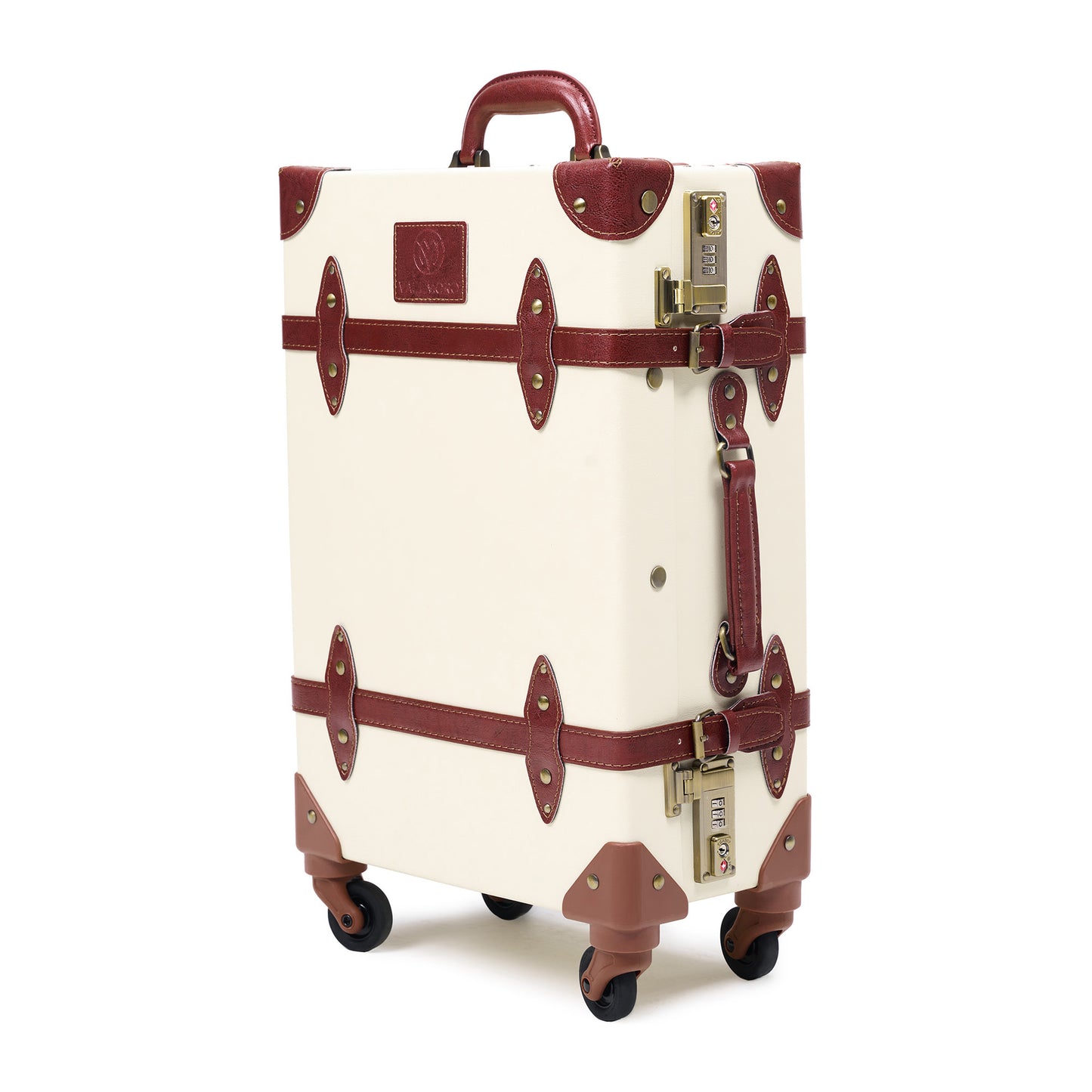20 inch carry on hard shell luggage side view durable structured build