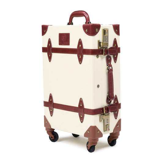 20 inch carry on hard shell luggage side view durable structured build